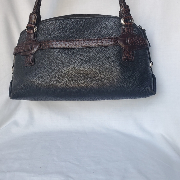 Brighton Black & Brown Pebble Leather Handbag - Picture 7 of 15